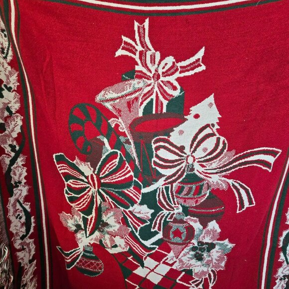 Fieldcrest Throw Blanket Vintage Holiday Christmas Stocking Design VR1807 - Picture 6 of 12